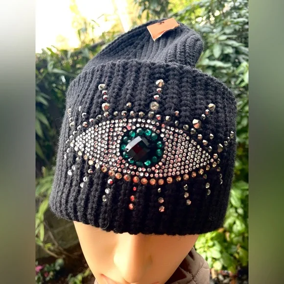 Black Beanie with Eye Design by Kurt Geiger.
NWOT - Picture 5 of 17